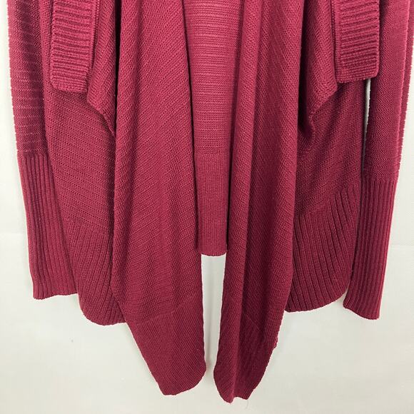 Hollister Burgundy Open Front Knit Cardigan Size M - Picture 4 of 11
